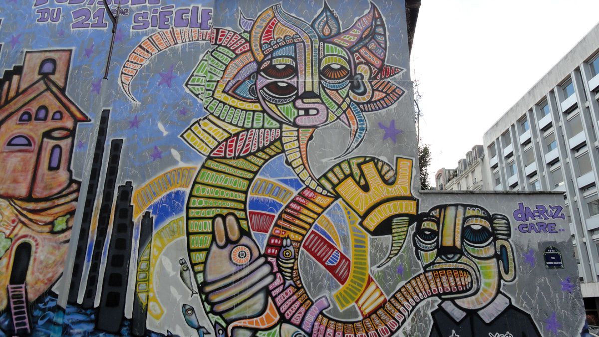 Street Art : Graffitis &amp; Fresques Murales 75019 Paris
