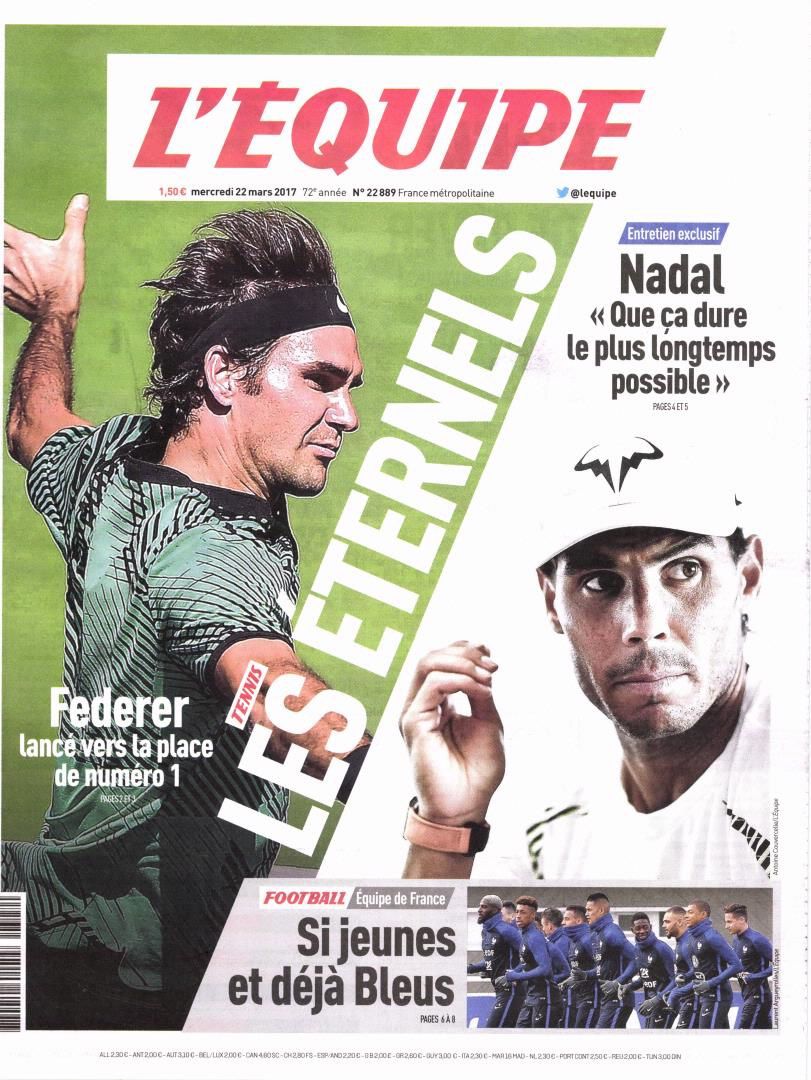 Entretien exclusif avec Rafael Nadal ce mercredi dans L'Équipe. -  LeBlogTVNews