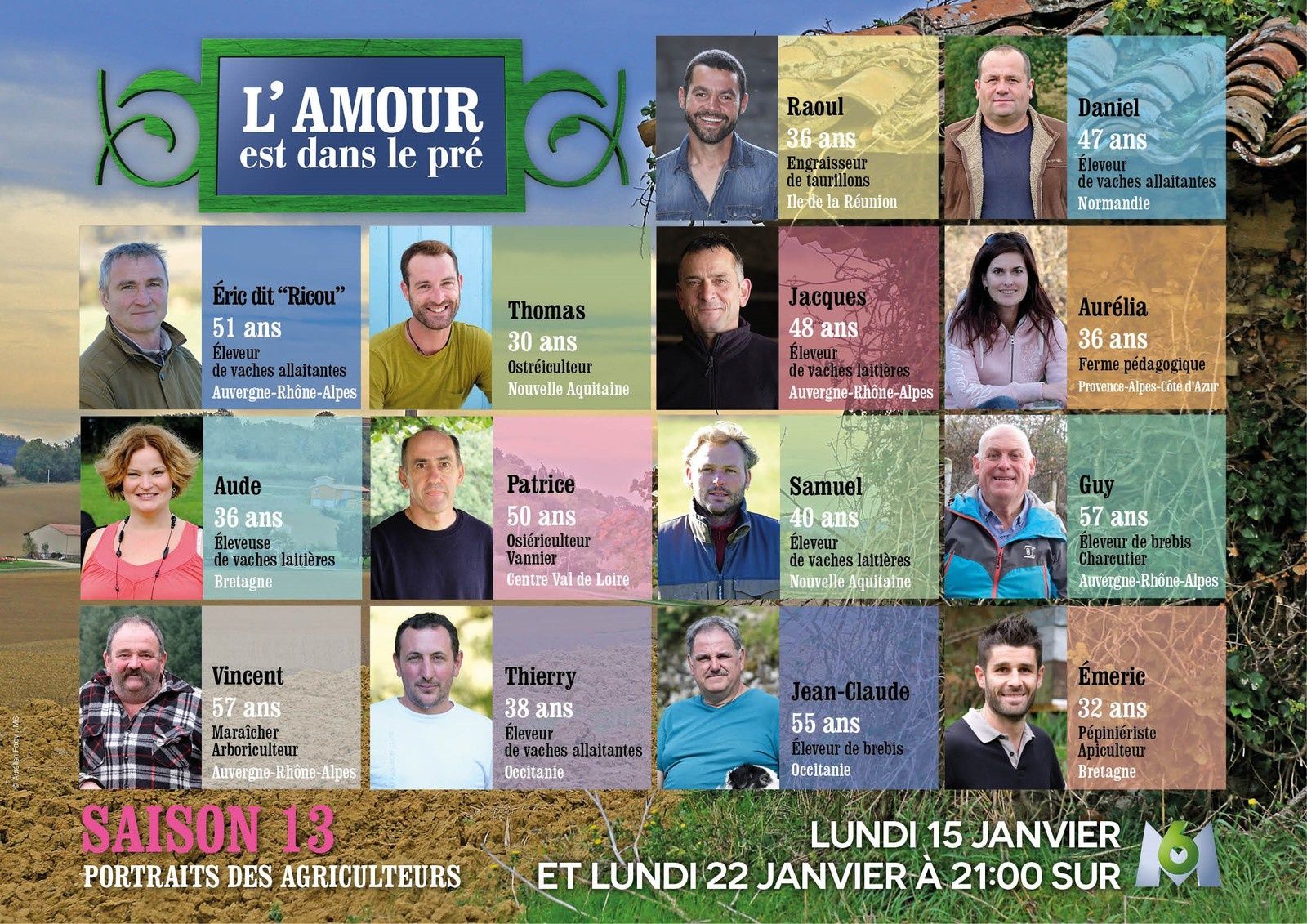 L'amour est dans le pré : voici les 14 participants de cette nouvelle saison.  - LeBlogTVNews