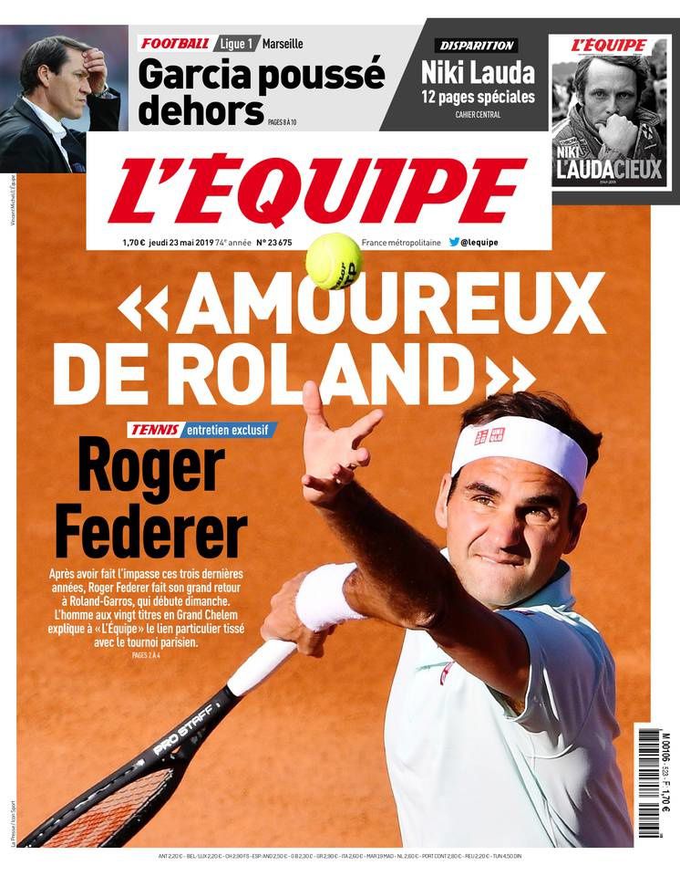 Le quotidien L'Équipe propose une série en quatre volets sur la saga Federer.  - LeBlogTVNews