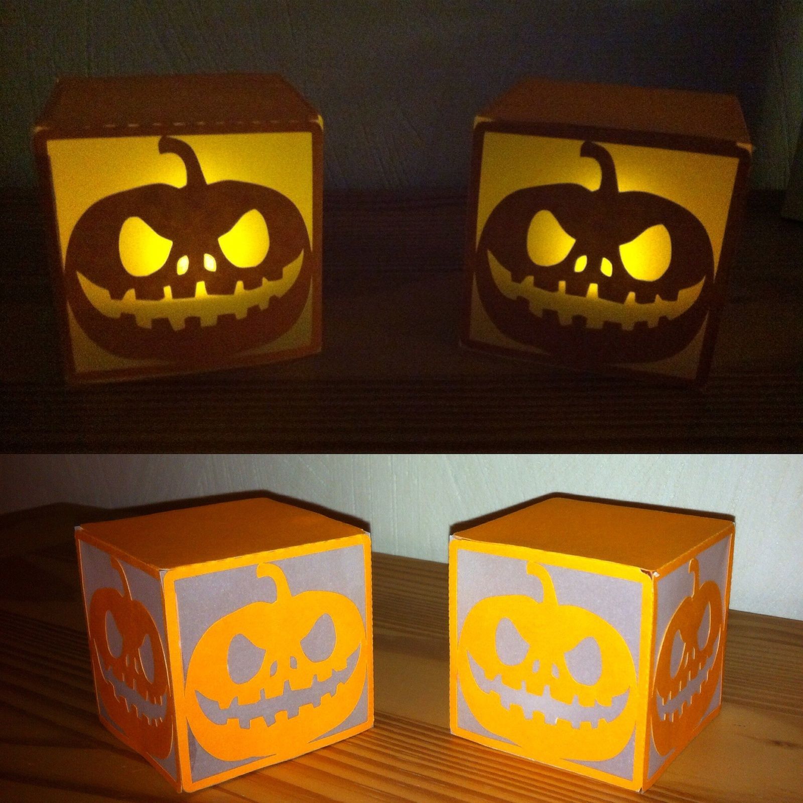Petites lanternes d'Halloween en papier