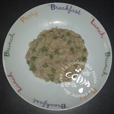 Risotto au petits pois et jambon - Cookéo