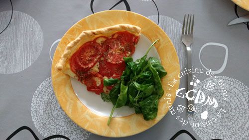 Tarte à la tomate et raclette