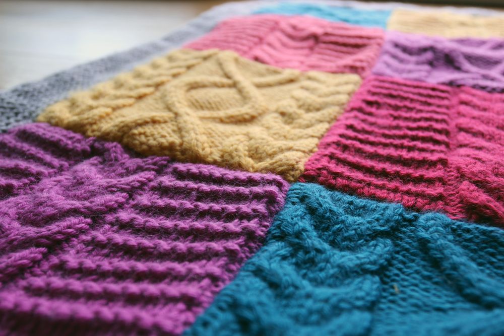 tricoter une couverture en laine