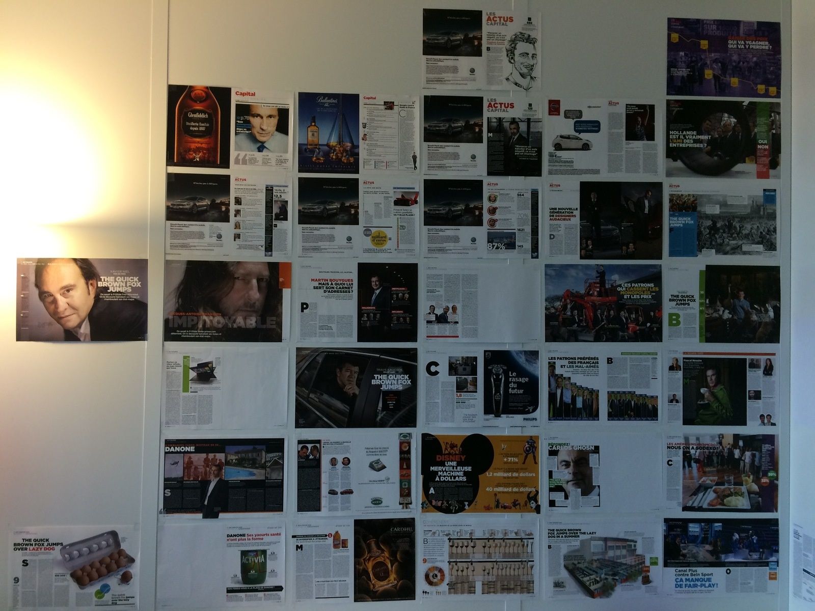 Vu de mon bureau, des pages de look