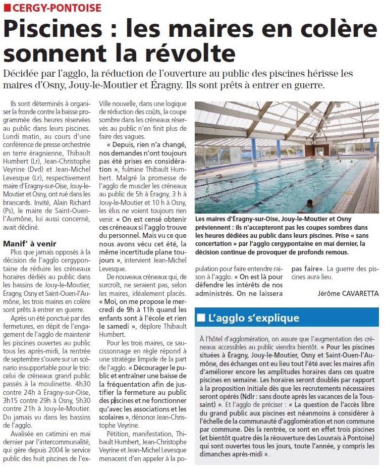 Article paru dans la Gazette du Val d'Oise