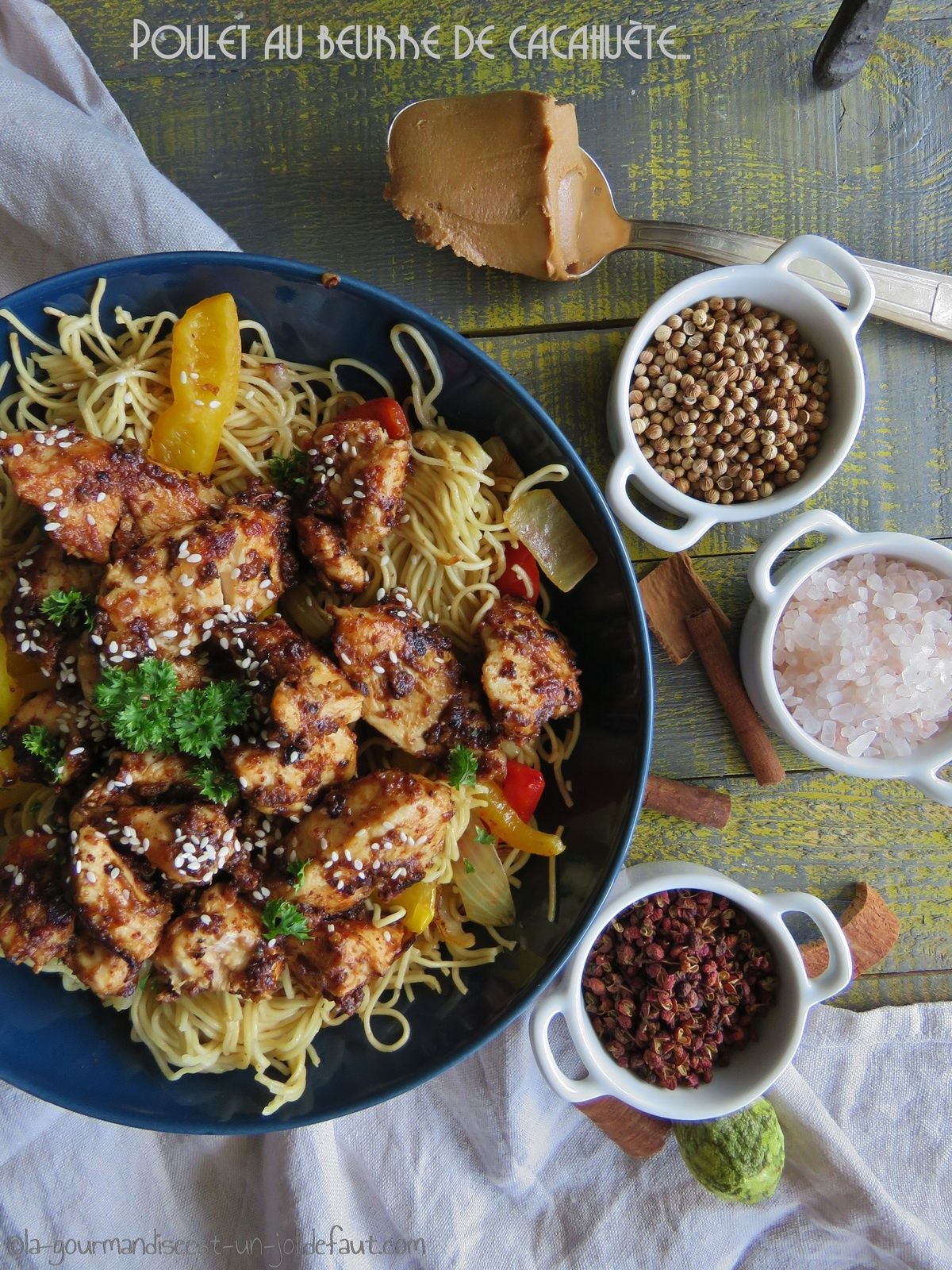 Poulet mariné au beurre de cacahuète - La gourmandise est un joli défaut