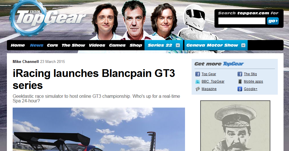 iRacing lance la série Blancpain GT3