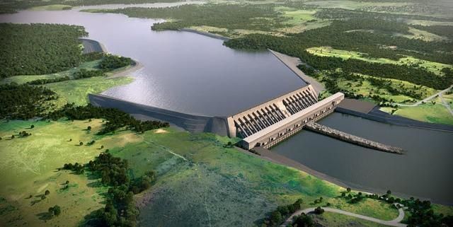 image de synthese du barrage de Belo Monte