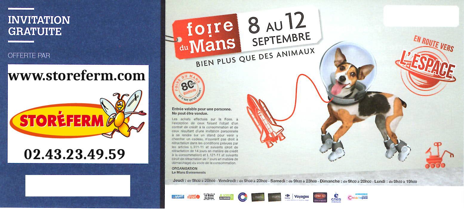 foire du mans 2016 quot billets gratuits quot storeferm 02 foire du mans 2016 quot billets gratuits quot storeferm 02