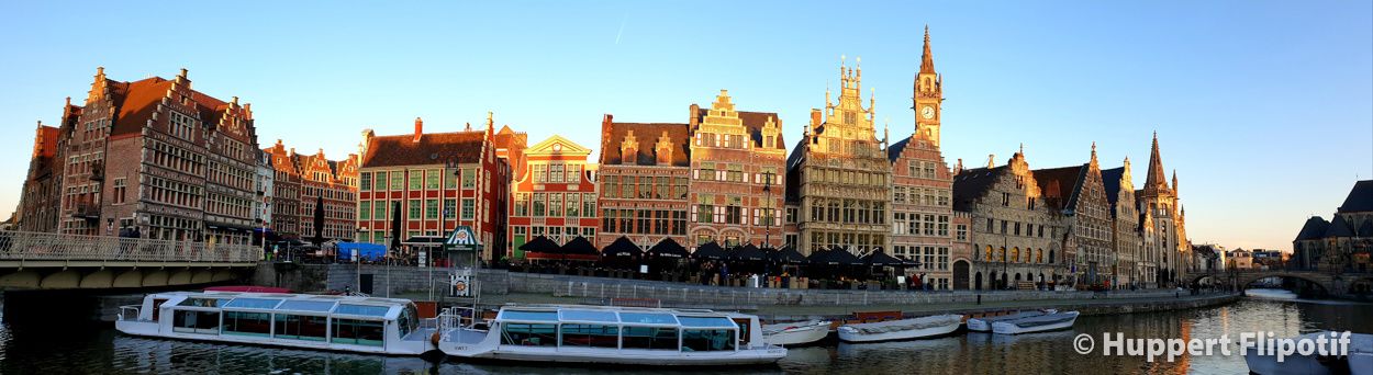 Vue de Gand (Gent) Graslei, Korenlei
