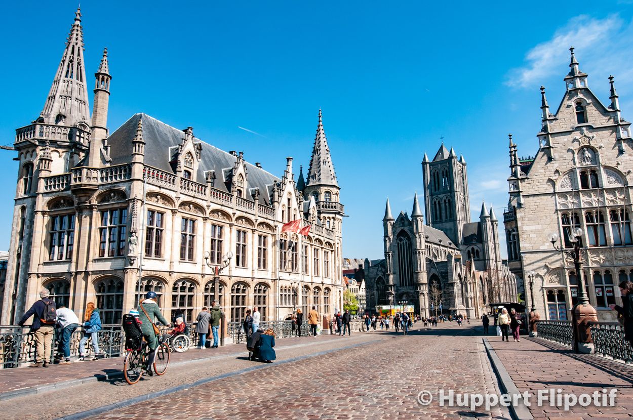Le pont Saint Michel à Gand (Gent)