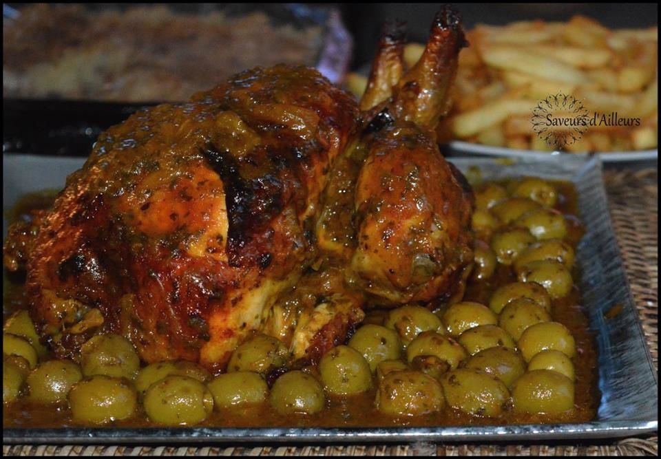 Mon poulet rôti aux olives -