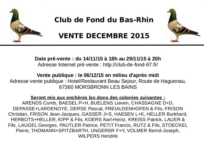 Club de Fond du Bas-Rhin - Colombier Pigeons voyageurs Bernard Guimbertaud
