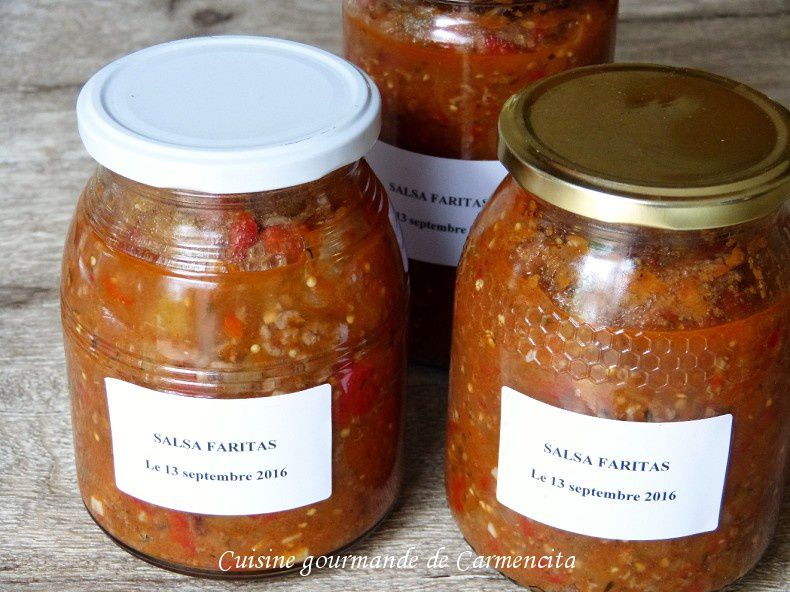 Conserves sauce salsa faritas