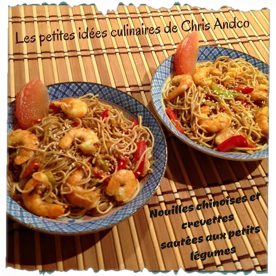 Soupe chinoise de nouilles et crevettes