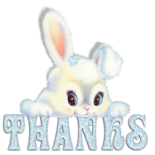 Thanks - Lapin - Gif scintillant
