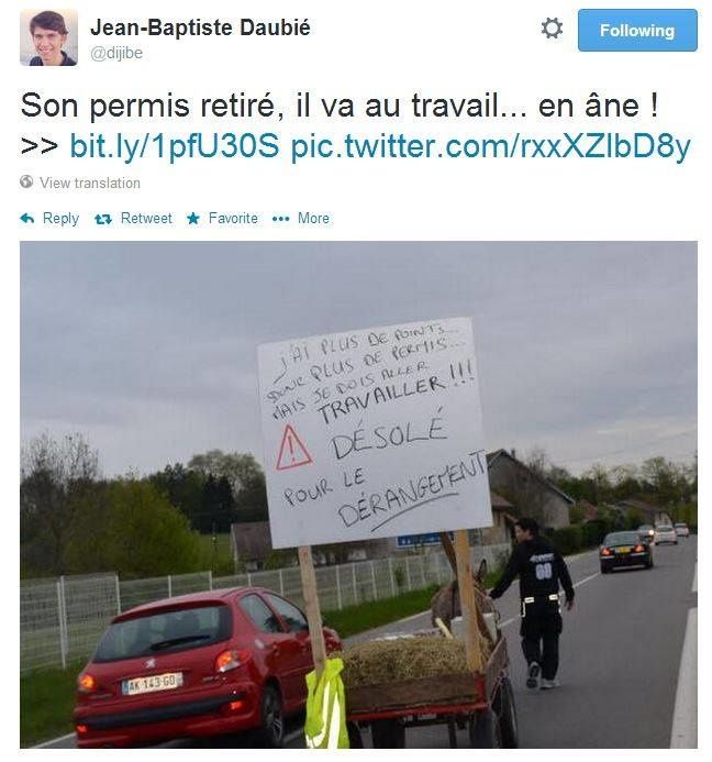 Jura : on lui retire son permis, il va au travail... en âne