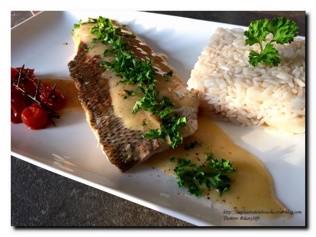 Filet De Lavaret Au Beurre Blanc Tomates Confites Et Riz Pilaf
