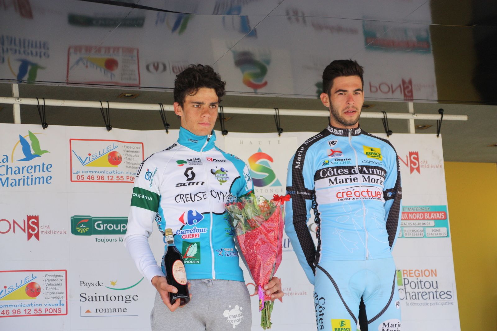 Le podium de la 2e étape