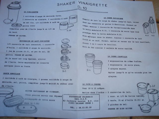 Shaker vinaigrette ...tupperware - Le blog de FRANUR