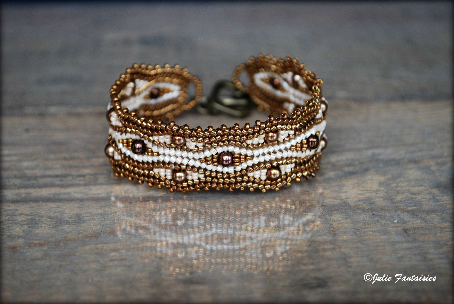 Bracelet " Serpentine " ( Bracelet tissé en perles de rocailles ) - Julie  Fantaisies