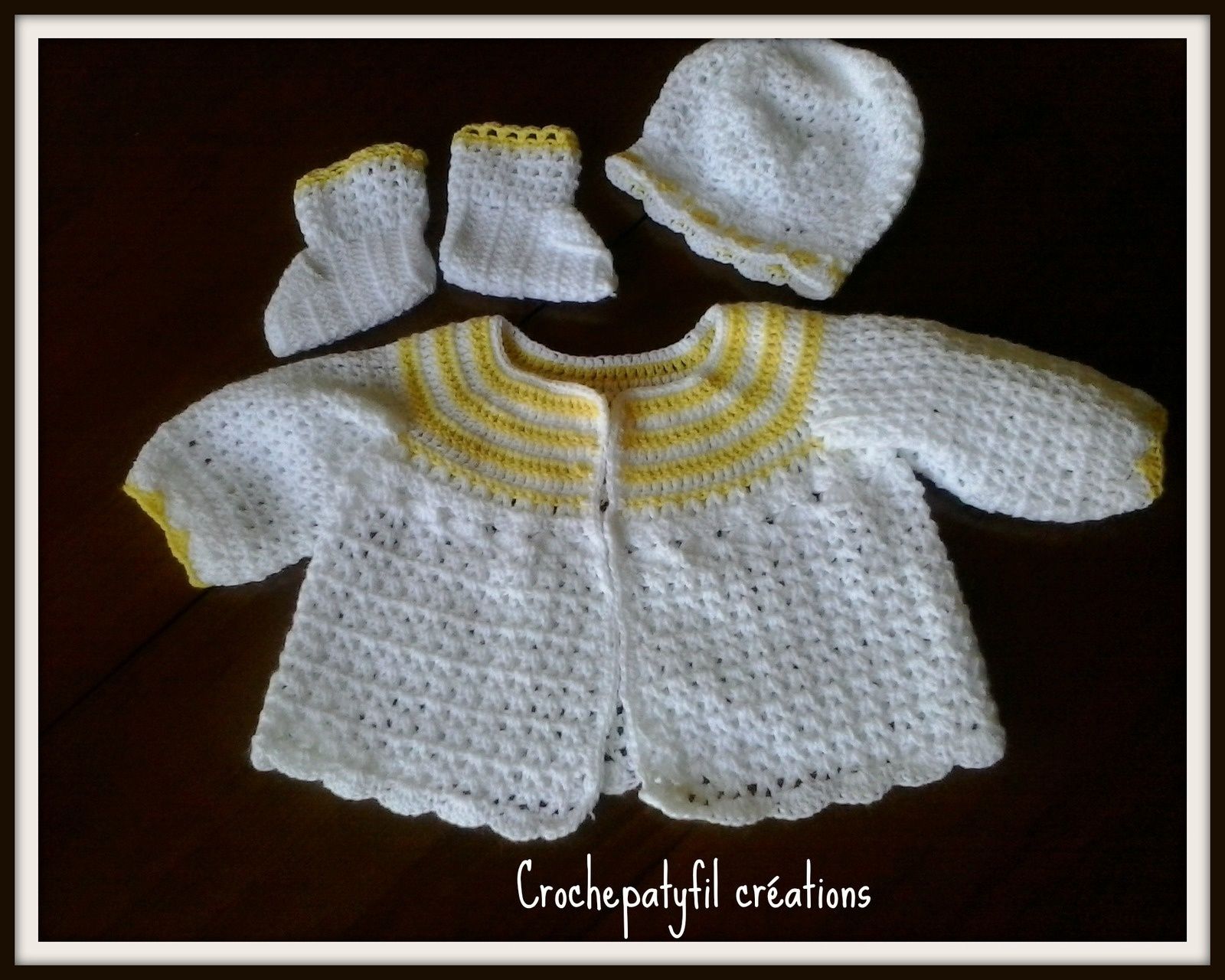 ensemble brassière bébé 0 3 mois au crochet - Le 2 ème blog de