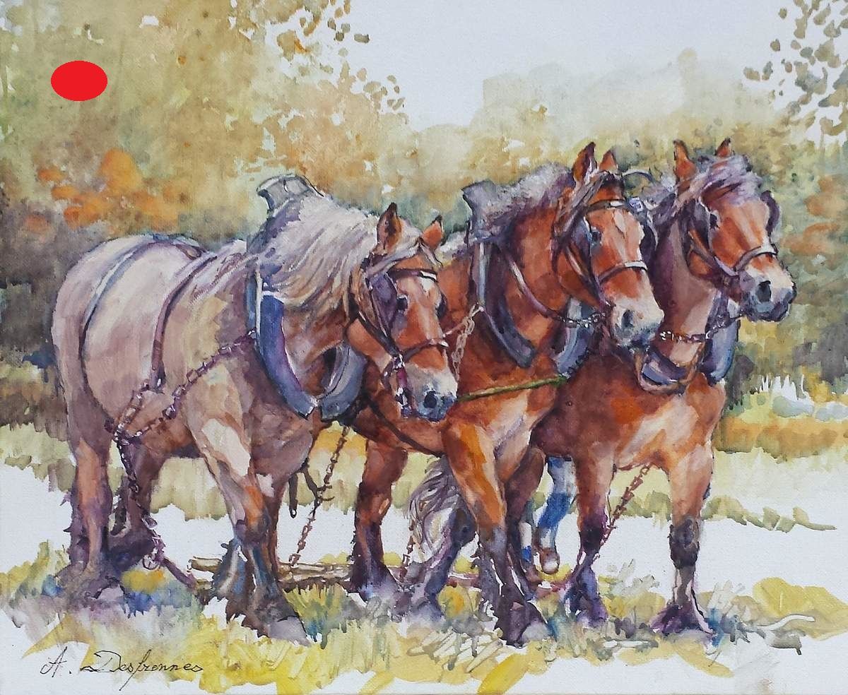 Tableau cheval de trait 3 ob 2f43d2 ob d90df9 le trio de chevaux de trait