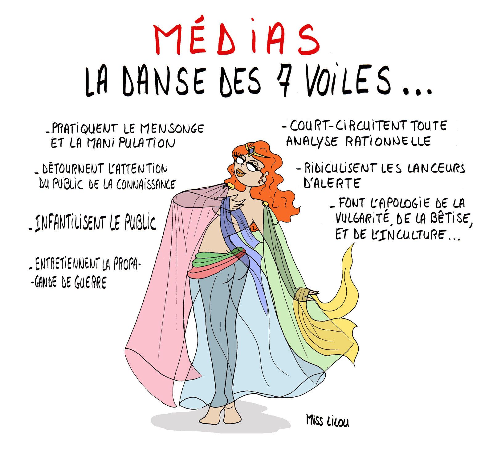 MÉDIAS : la Danse des 7 Voiles... - Dessins Miss Lilou