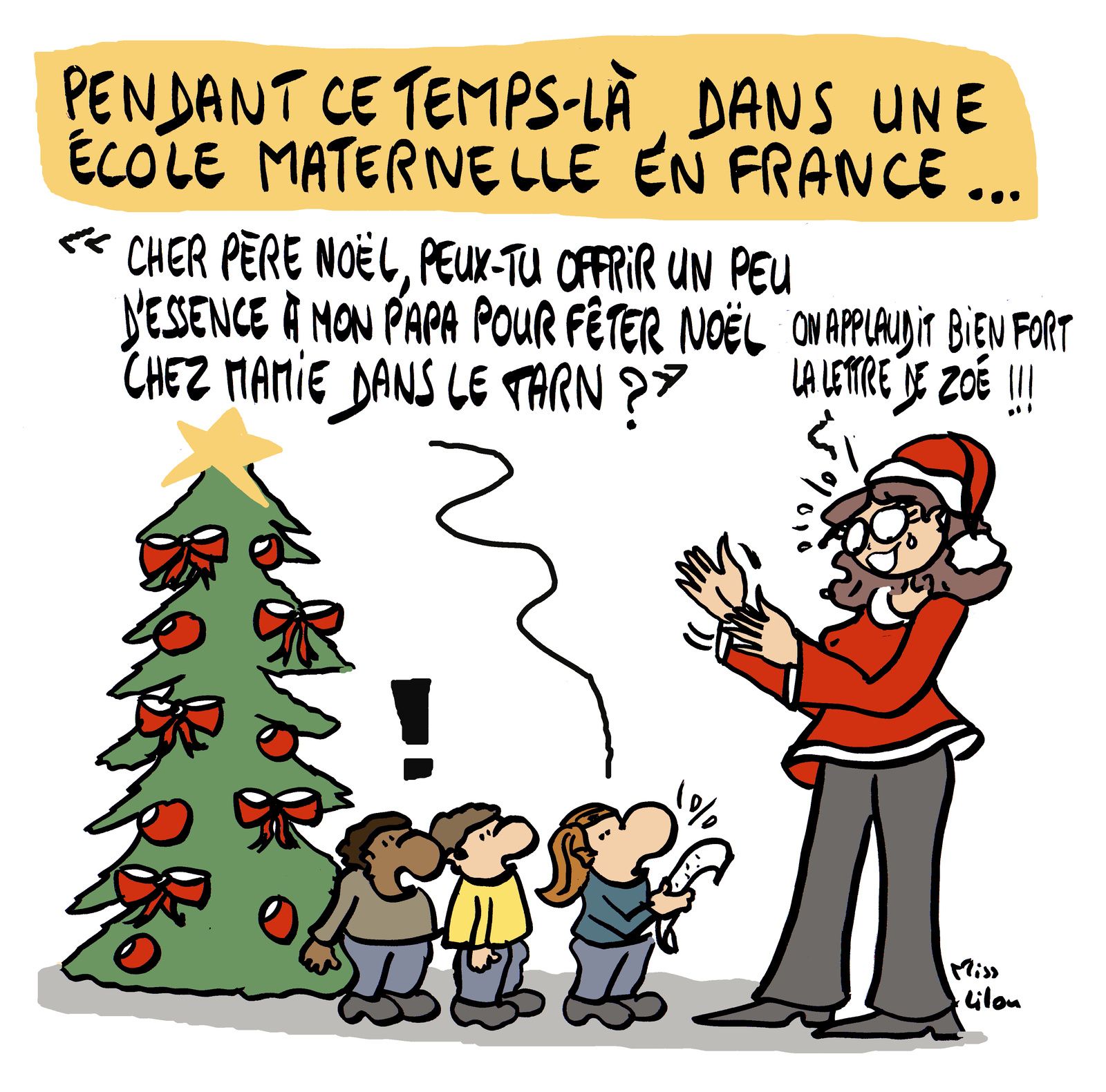 Lettre au Père Noël... - Dessins Miss Lilou
