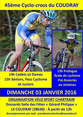 Cyclo-cross du Coudray (28) le 3/1/16 et Illiers Combray (28) le 10/1/16