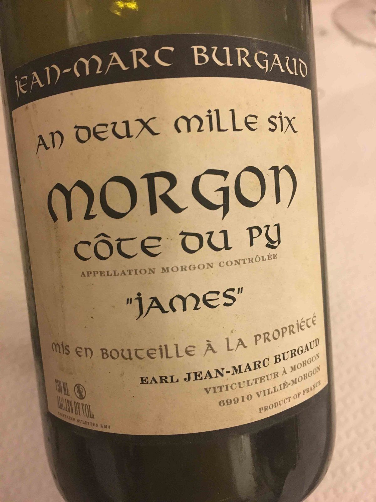 Les vins de Morgon Cote Du Py au CLUB AOC de Barr