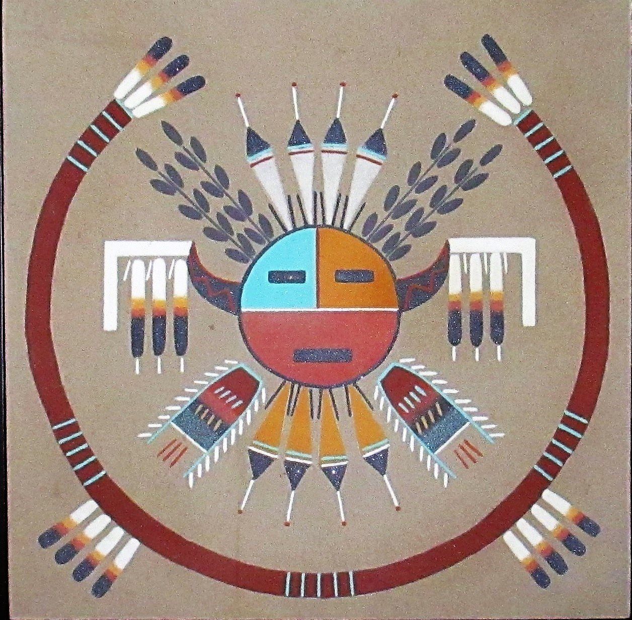 Origine des peintures de sable navajos - Peinture aborigène