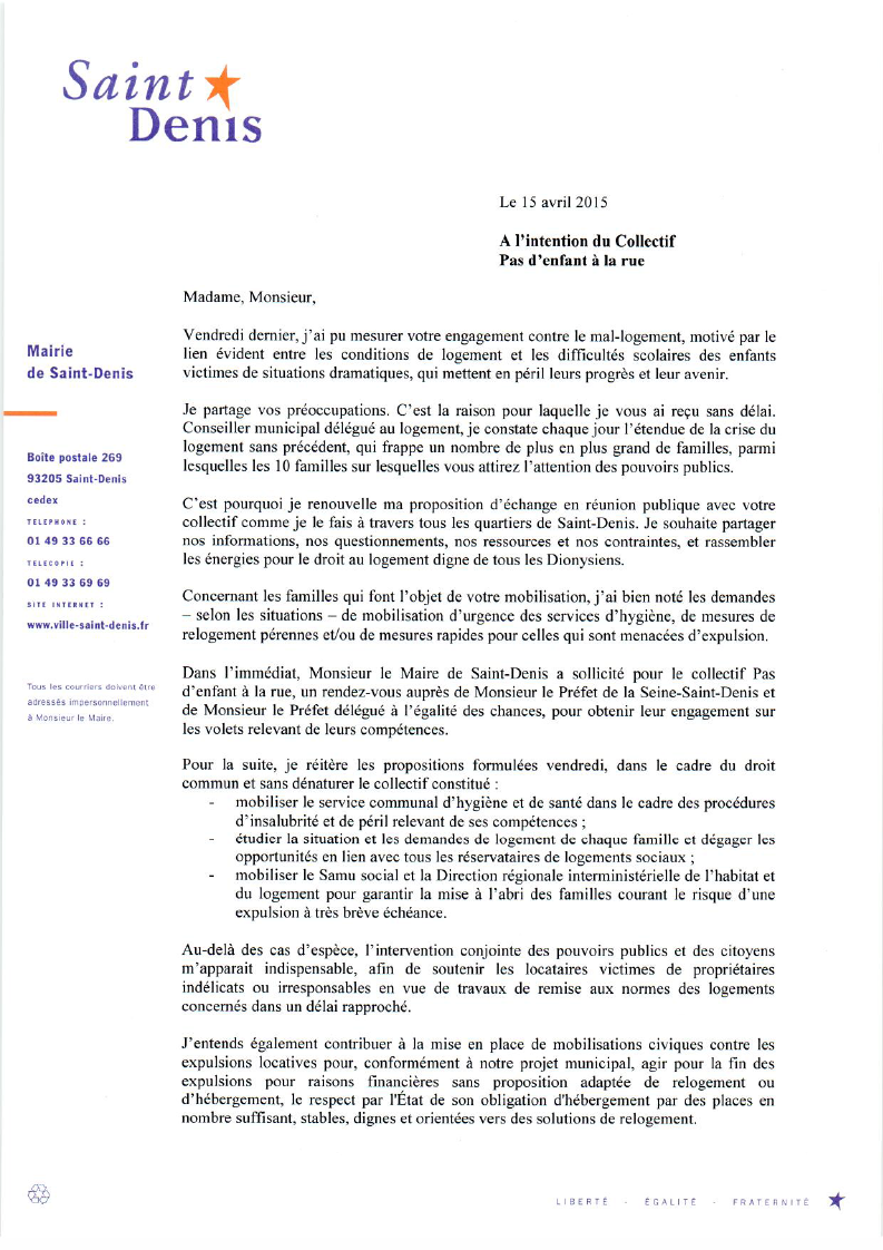 courrier de demande de rencontre