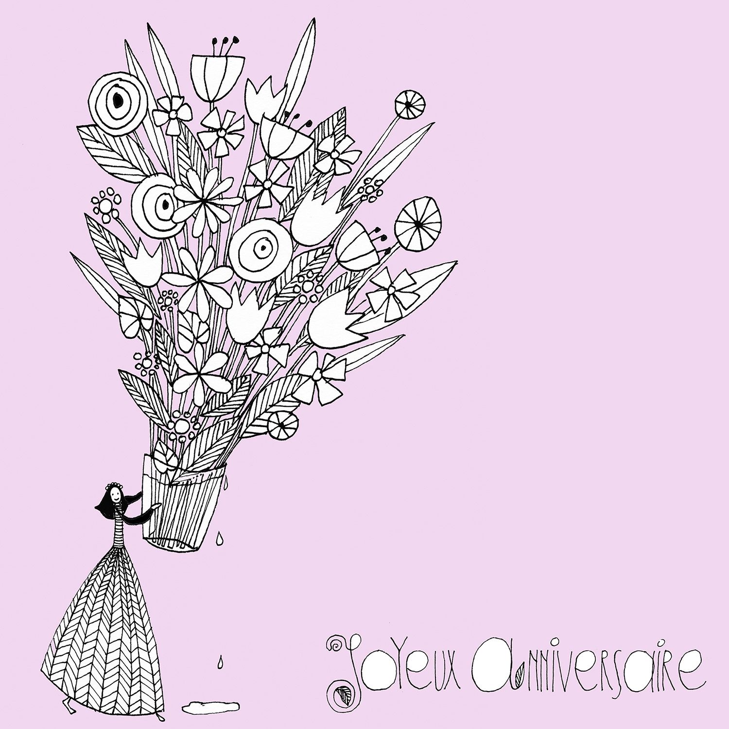 Carte Joyeux Anniversaire Aleksandra Sobol Dessin De Bouquet De Fleurs L Carte Joyeux Anniversaire Aleksandra Sobol Dessin De Bouquet De Fleurs L