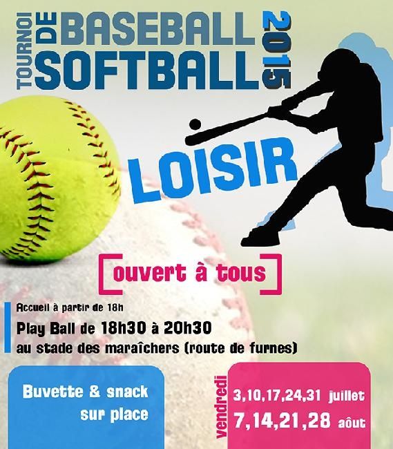 Affiche saison Softball loisir - barbecue