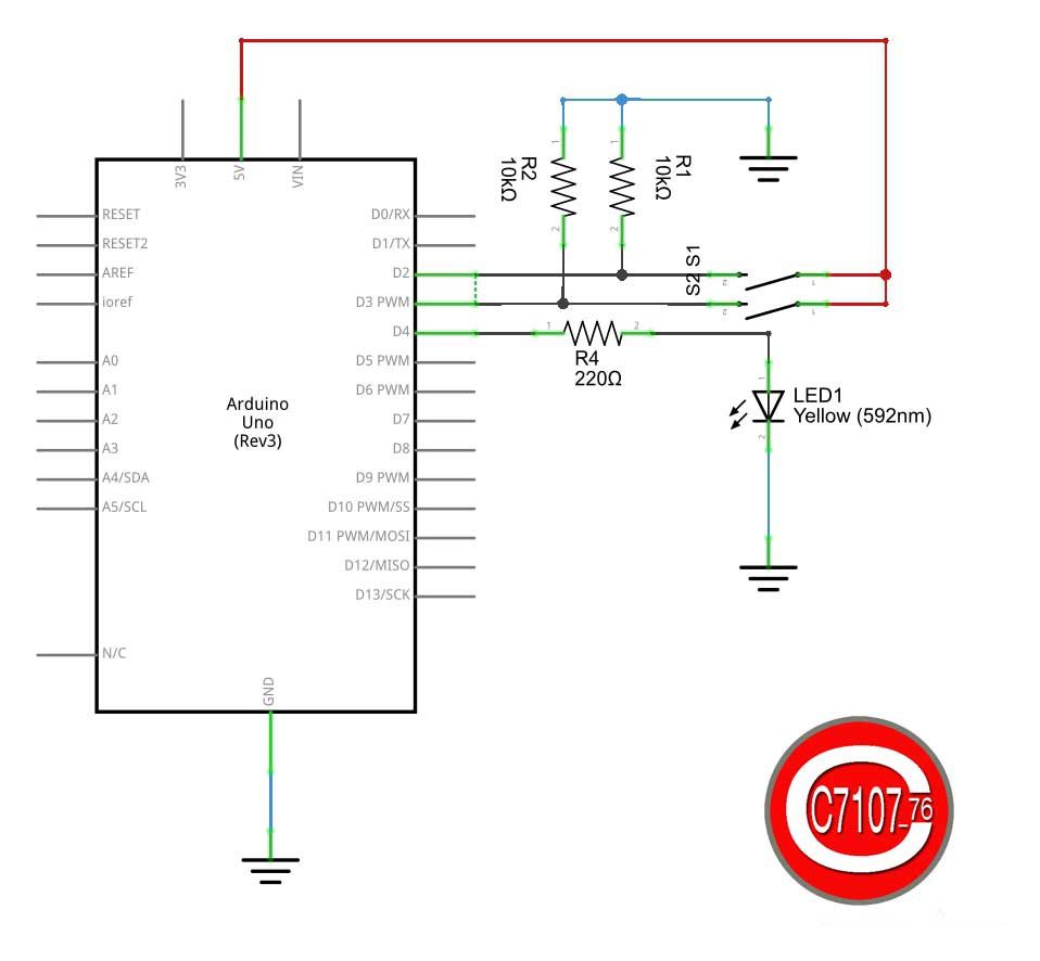 Arduino Uno : Allumer une led avec un bouton poussoir - CC7107_76 Modélisme  Ferroviaire