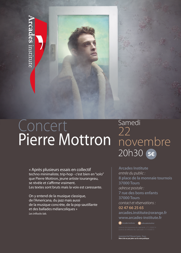 Samedi 22 novembre 20h30 Concert de Pierre Mottron