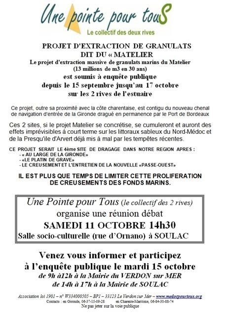 Extraction des granulats : réunion d'information à Soulac