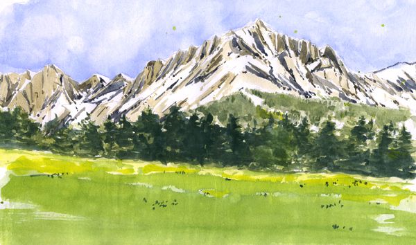 Comment peindre un paysage de montagne Ã  l'aquarelle ?