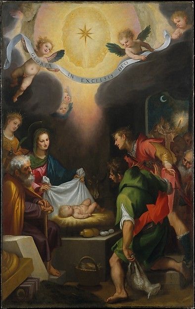 The Adoration of the Shepherds with Saint Catherine of Alexandria Cigoli (Ludovico Cardi) (Italian, Castello di Cigoli 1559–1613 Rome)
