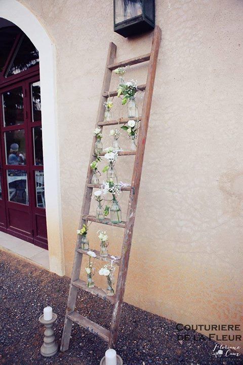 Echelle en bois vintage