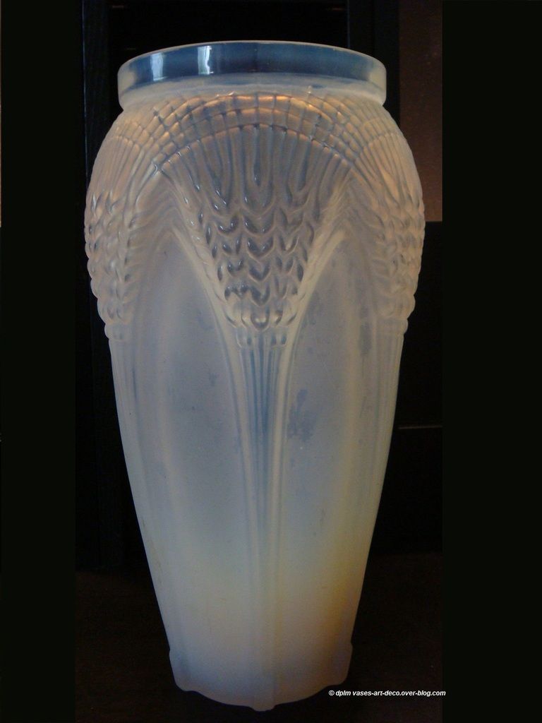 Vase Etling Epis de Blé Opalescent