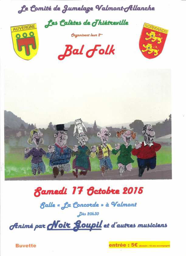  2ème bal folk à Valmont.samedi 17 octobre 2015