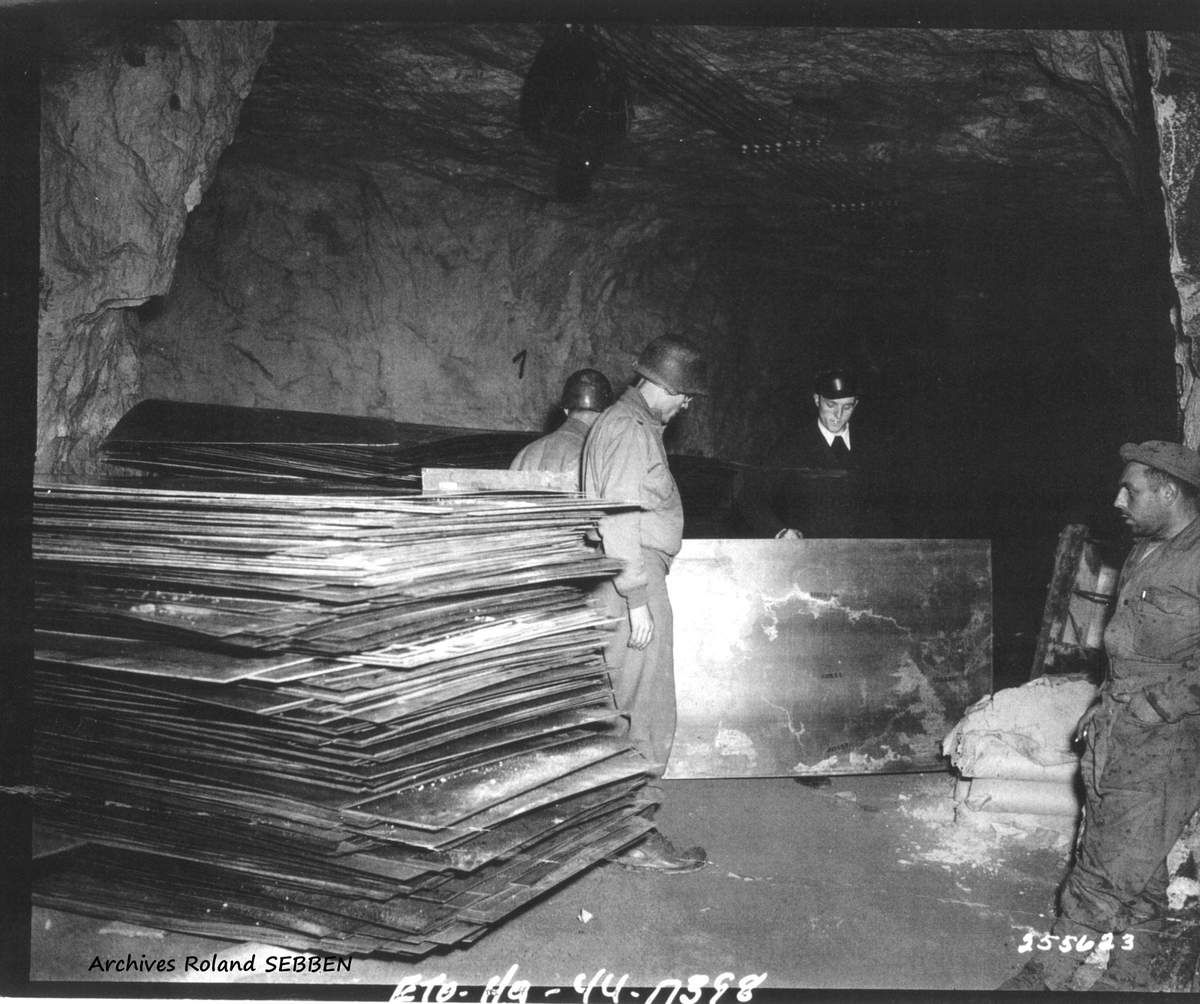 La libération et visite à la mine Burbach en 1944 à Algrange