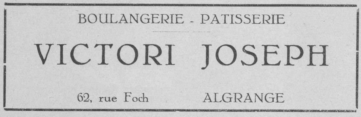 N° 8 rue Foch à Algrange - Cordonnerie - Boulangerie-Pâtisserie - Alimentation - Habitation