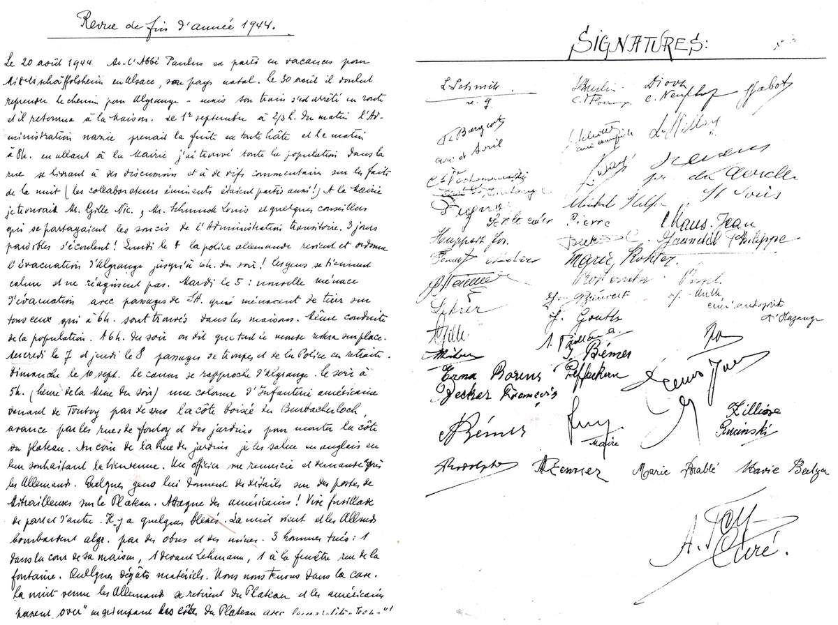 La paroisse catholique d'Algrange de 1937 à 1947 - Arthur FEY