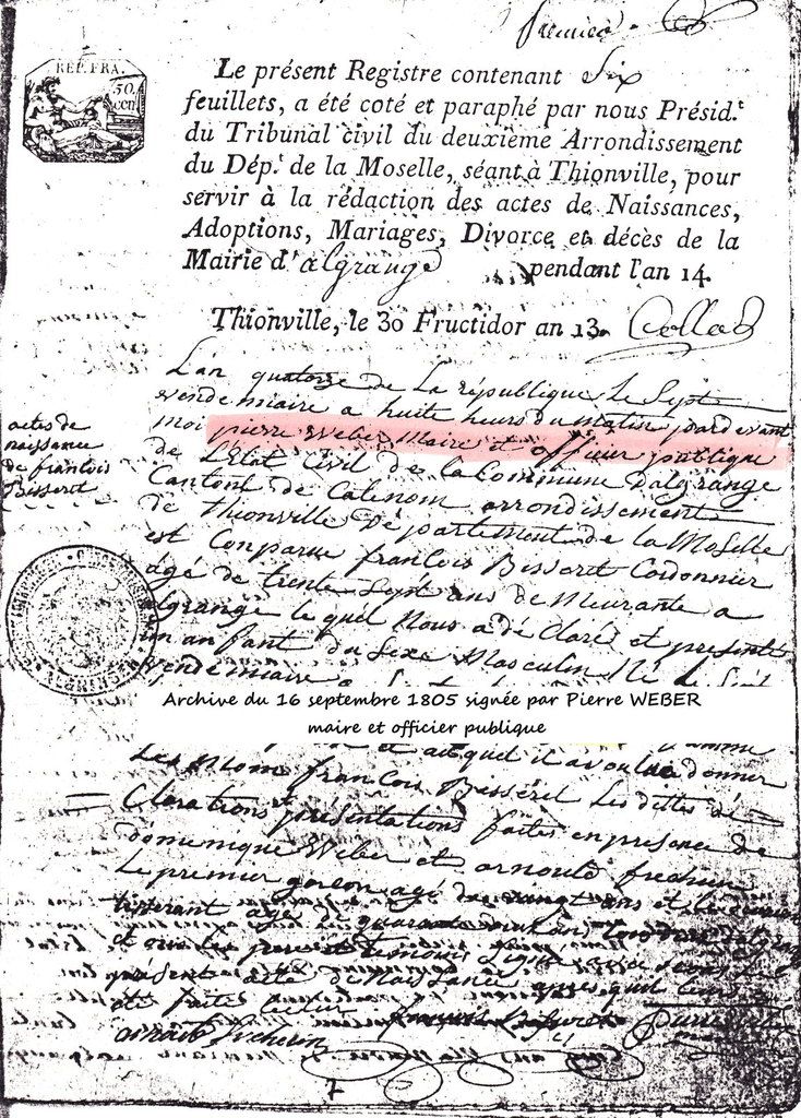 Le Conseil municipal d'Algrange de 1789 à l'annexion (1871)