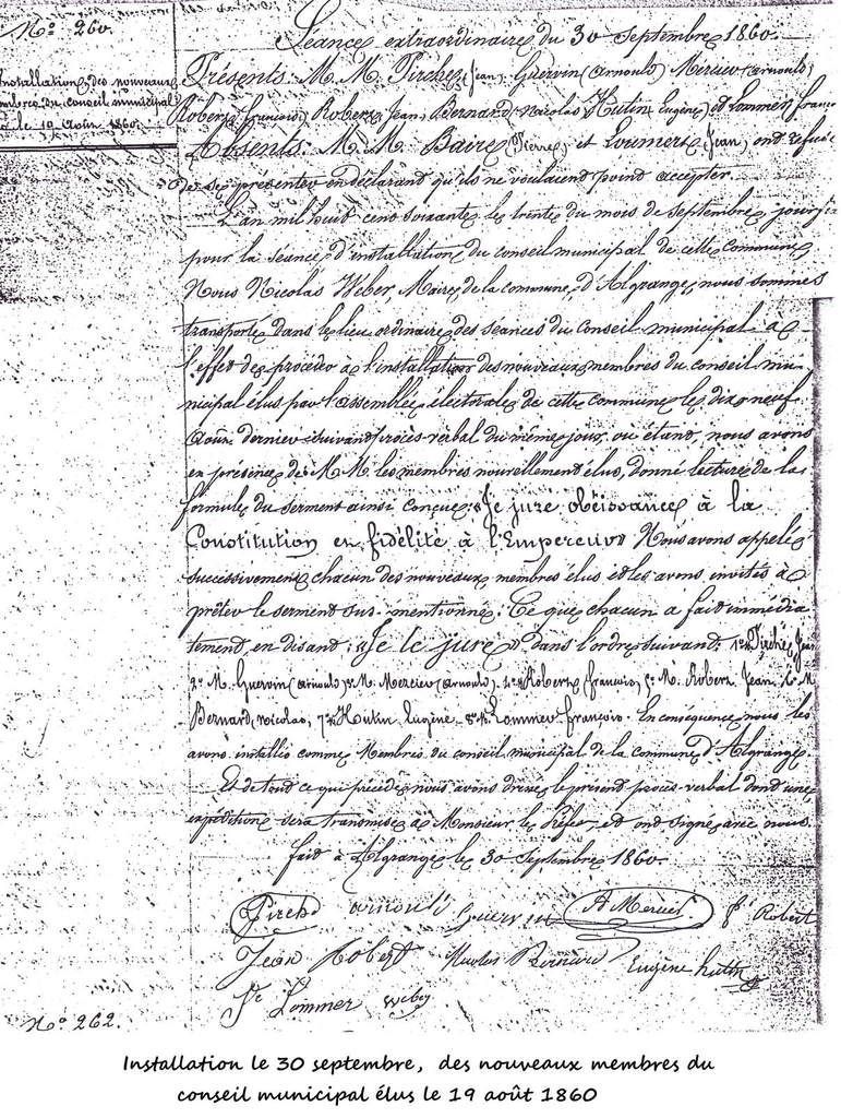 Le Conseil municipal d'Algrange de 1789 à l'annexion (1871)