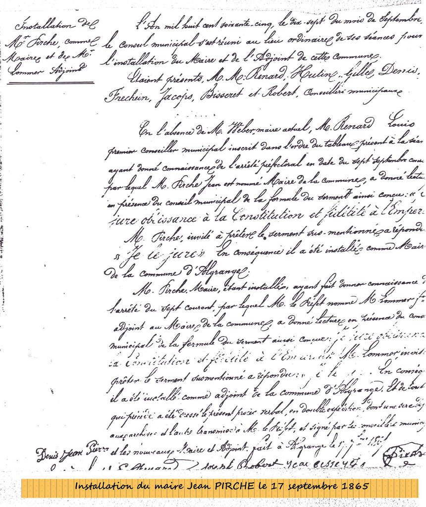 Le Conseil municipal d'Algrange de 1789 à l'annexion (1871)